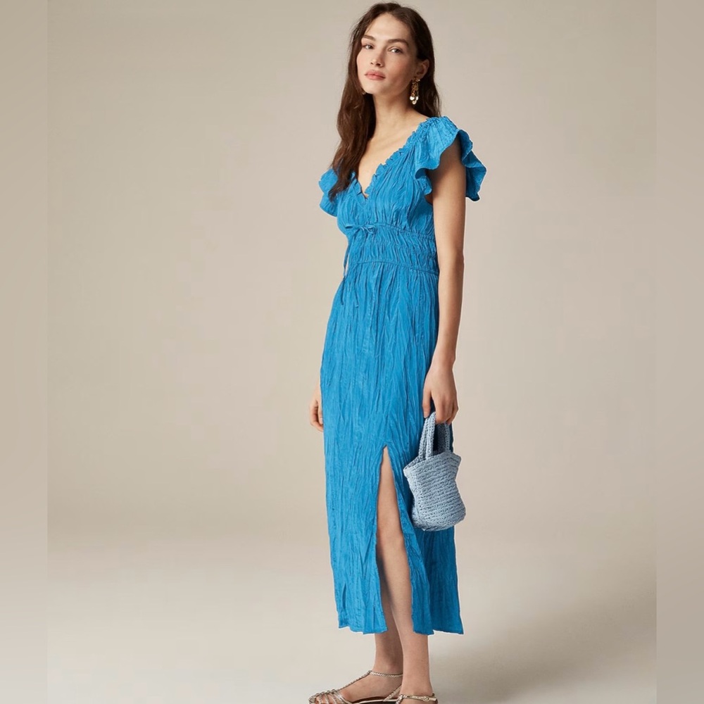 NWT! J. Crew Palermo dress Nordic Sea Blue Size Small, super lightweight & airy! - Picture 16 of 16